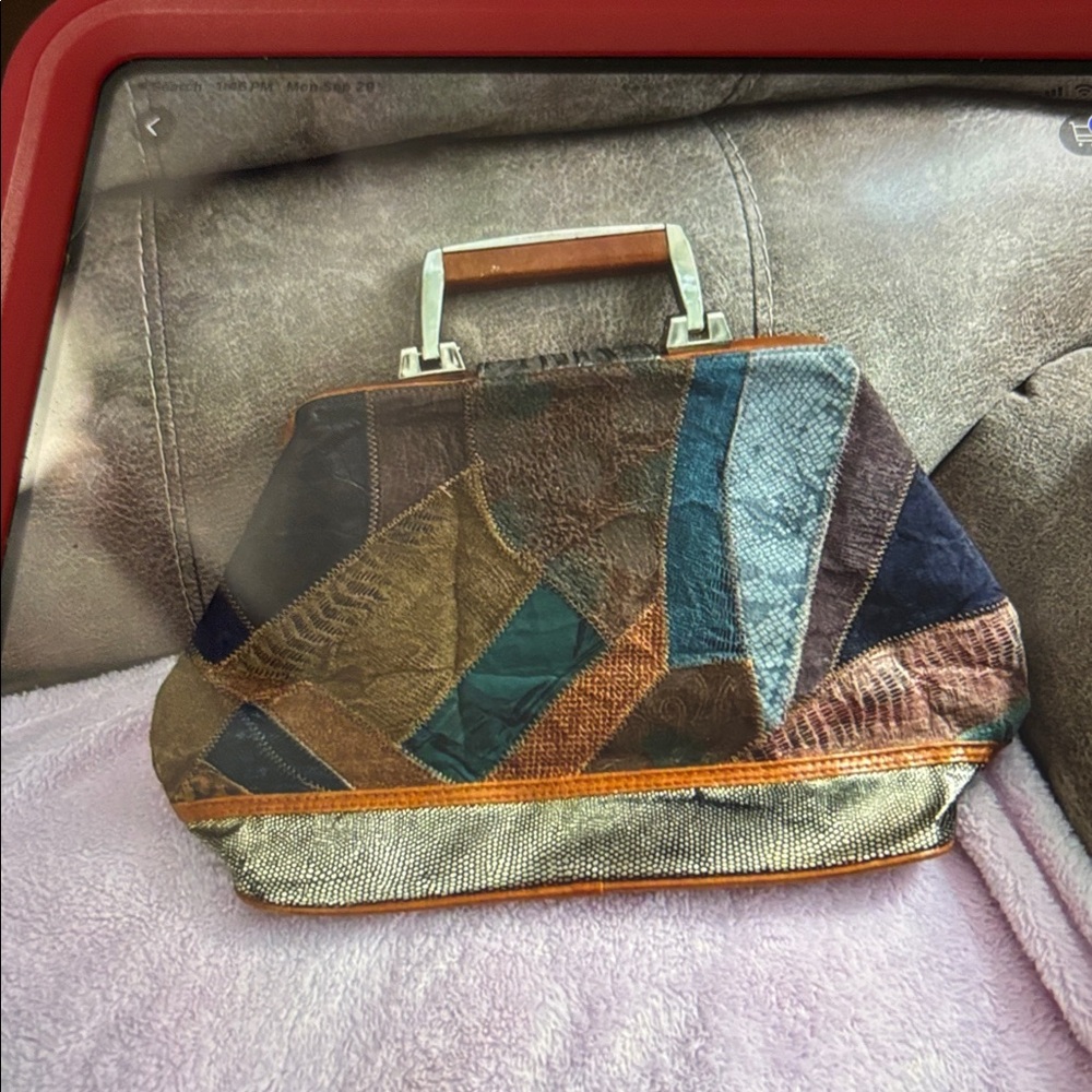 Multicolor Patchwork Handbag Ladies, Unique, Hand… - image 4